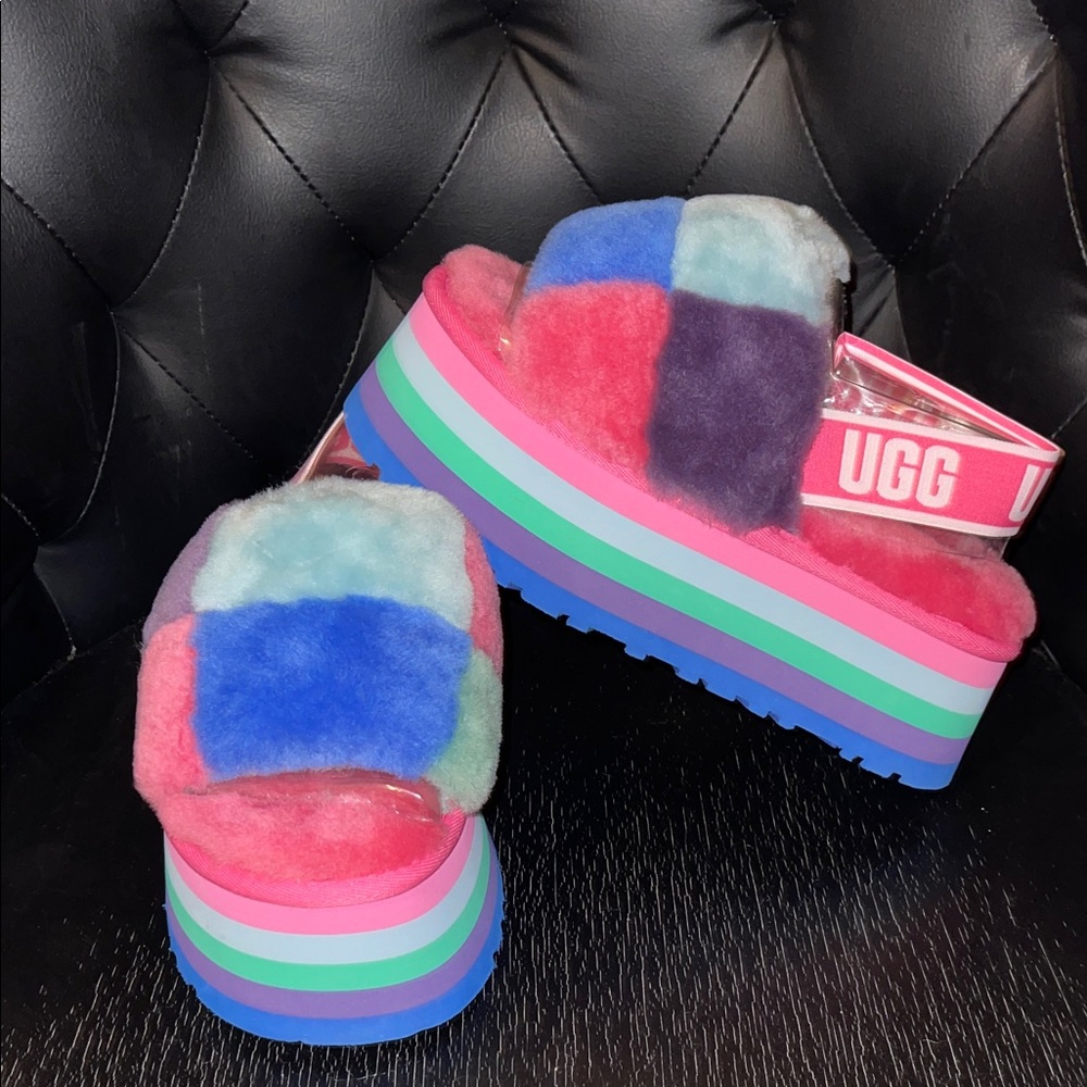 UGG  Women Multicolor Fluffy Slippers. Brand New ‼️ Without Box